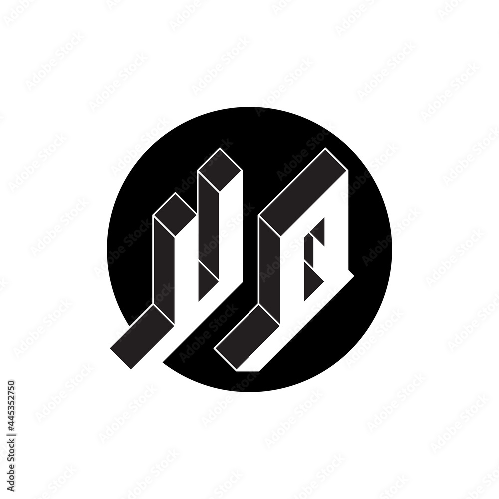 Volume alphabet. Three-dimension letters U and Q on a round substrate. Isometric 3d font for design. UQ - monogram or logotype. Volume alphabet. Three-dimension letters U and Q on a round substrate. Isometric 3d font for design. UQ - monogram or logotype.