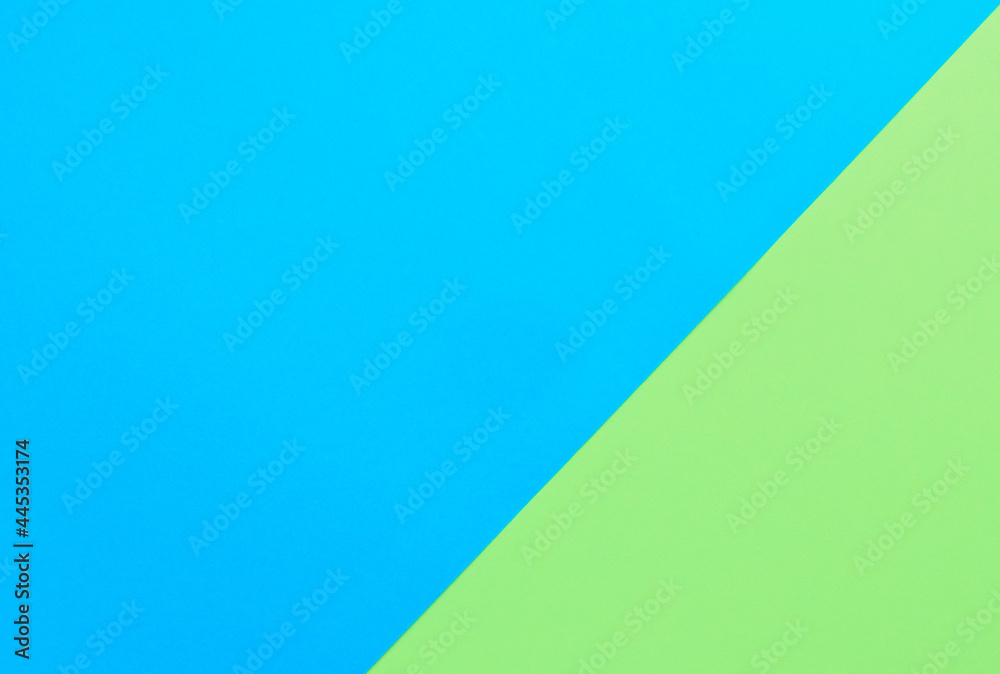 Blue and green two-tone paper background. Colored paper pattern. Blue and green two-tone paper background. Colored paper pattern.