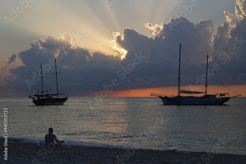 clouds and sea at sunrise 