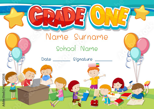 Grade one diploma or certificate template