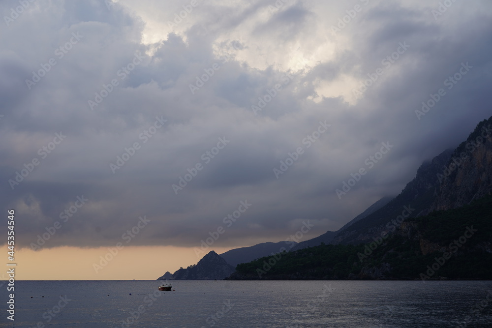 cloudy weather at seaside