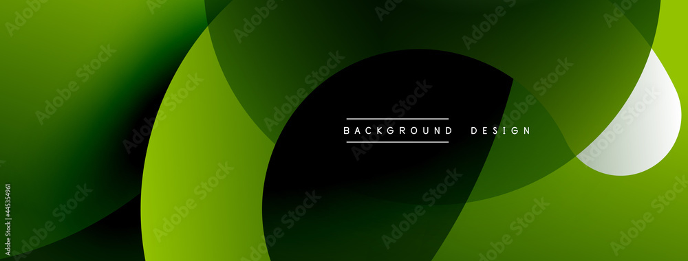 Abstract overlapping lines and circles geometric background with gradient colors Abstract overlapping lines and circles geometric background with gradient colors