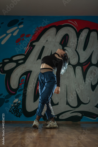 Young beautiful hiphop dancer. Dance off concept. © qunica.com