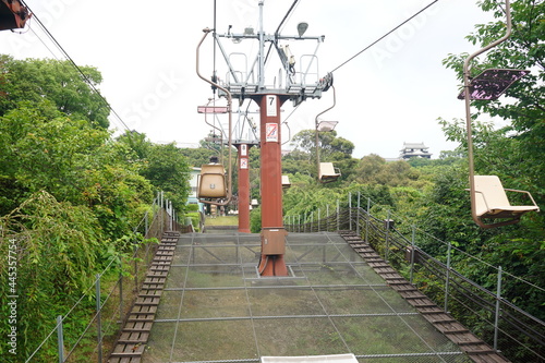 Chair Lift at Matsuyama Park in Ehime, Japan - 日本 愛媛県 松山公園 リフト