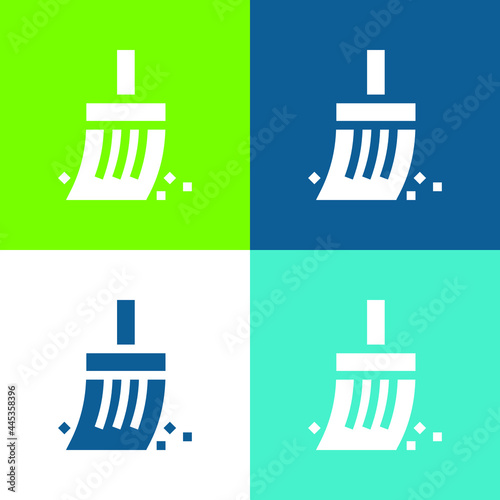Archeology Flat four color minimal icon set