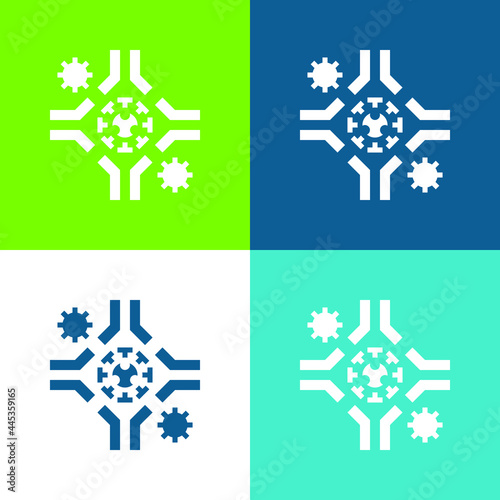Antibody Flat four color minimal icon set