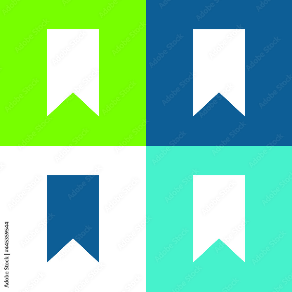 Bookmark Flat four color minimal icon set Bookmark Flat four color minimal icon set