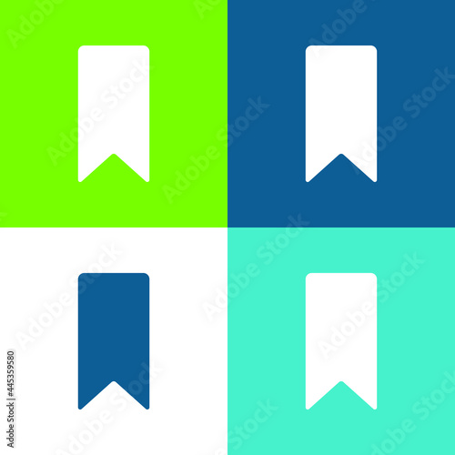 Bookmark Flat four color minimal icon set Free Download Bookmark Flat four color minimal icon set - GFXLoad