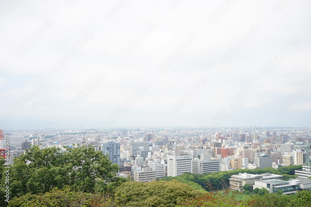 Cityscape of Matsuyama City in Ehime, Japan - 日本 愛媛県 松山市 街並み	