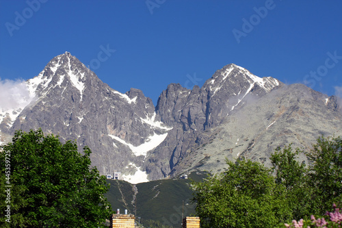 View of Lomnicky stit, High Tatras, Slovakia 