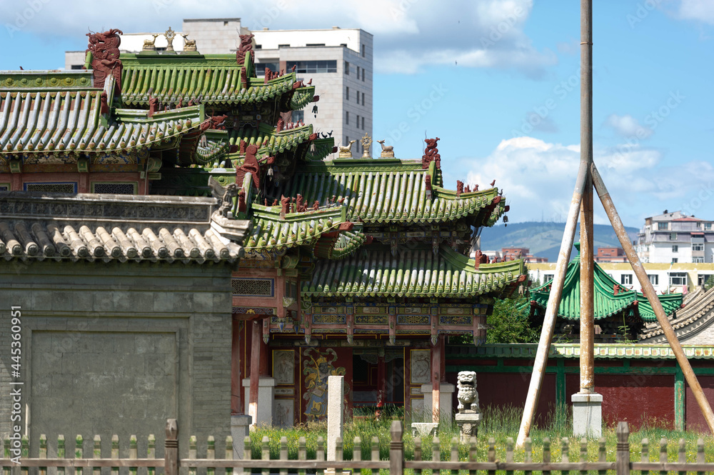 Naklejka premium The Winter Palace of the Bogd Khan, or the Bogd Khan Palace Museum