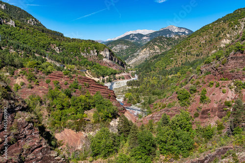 Gorges de Daluis or Chocolate canyon in Provence-Alpes, France. © rudiernst