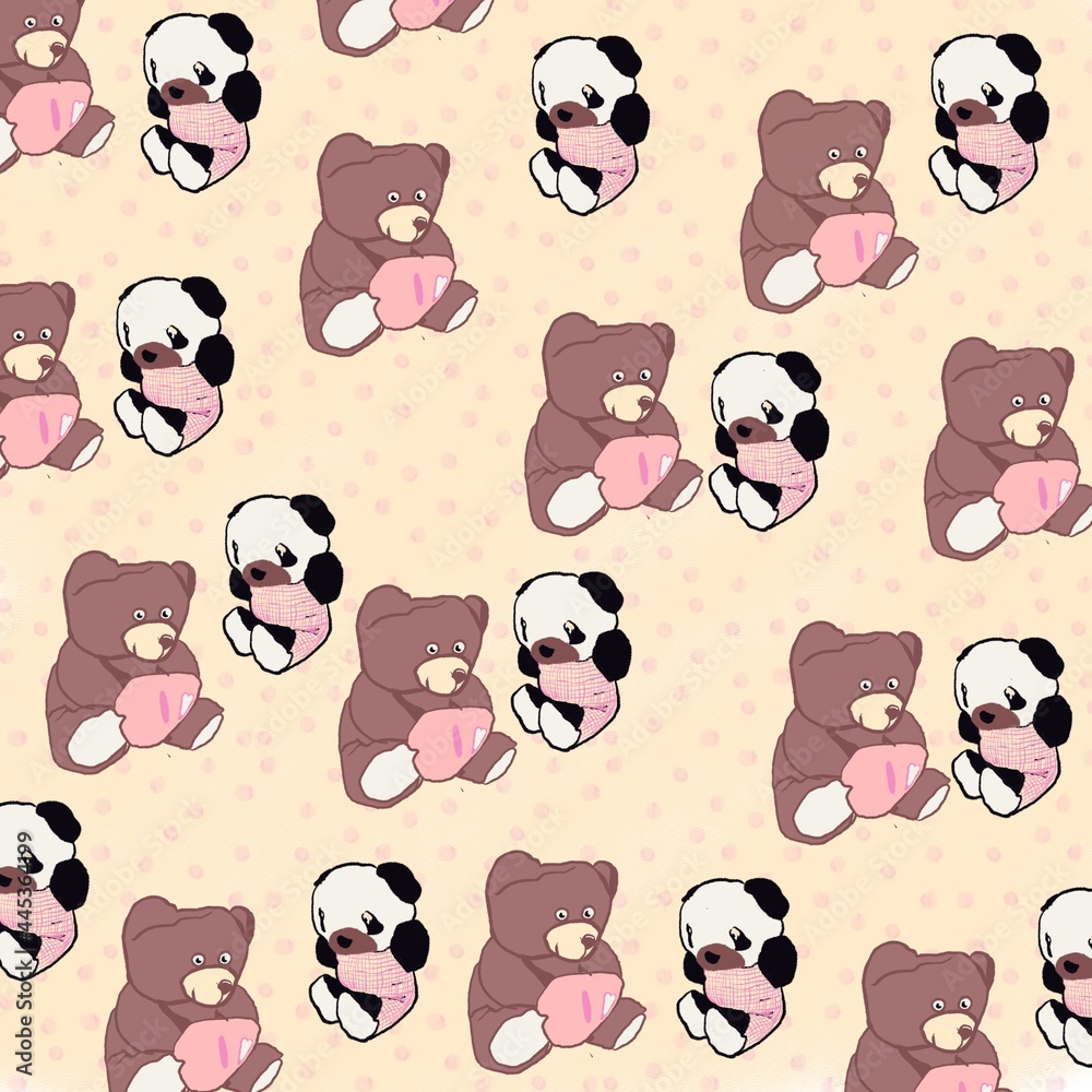 seamless pattern with bears