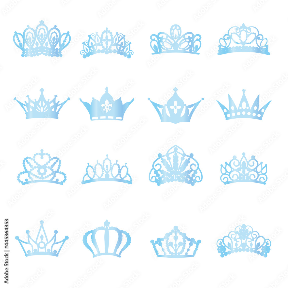 ティアラのイラスト素材セット Stock Vector Adobe Stock