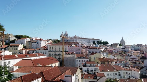 View over Alfama, the old heritage city in Lisbon, Portugal 