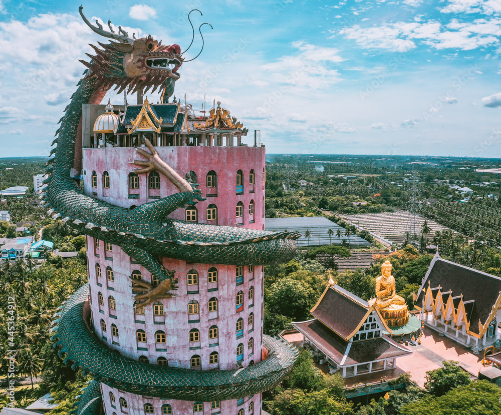 Dragon Temple Wat Samphran In Nakhon Pathom Thailand Stock Photo Adobe Stock