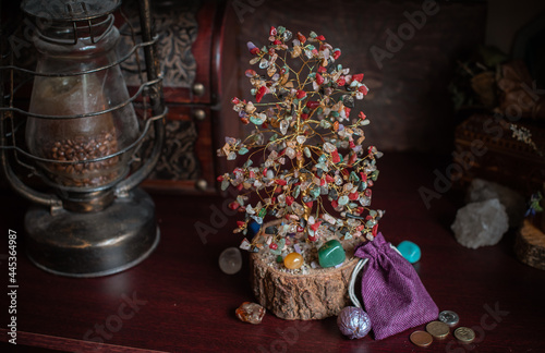 Gemstone tree, handmade, talisman for house, jewelry 