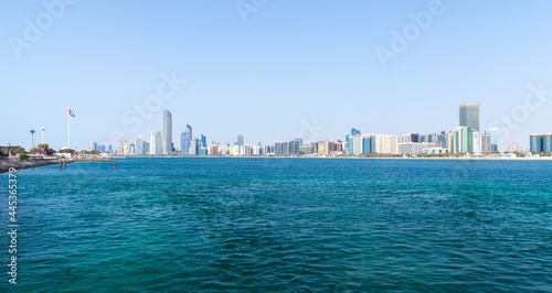 Panoramic view of Abu Dhabi downtown. Cityscape