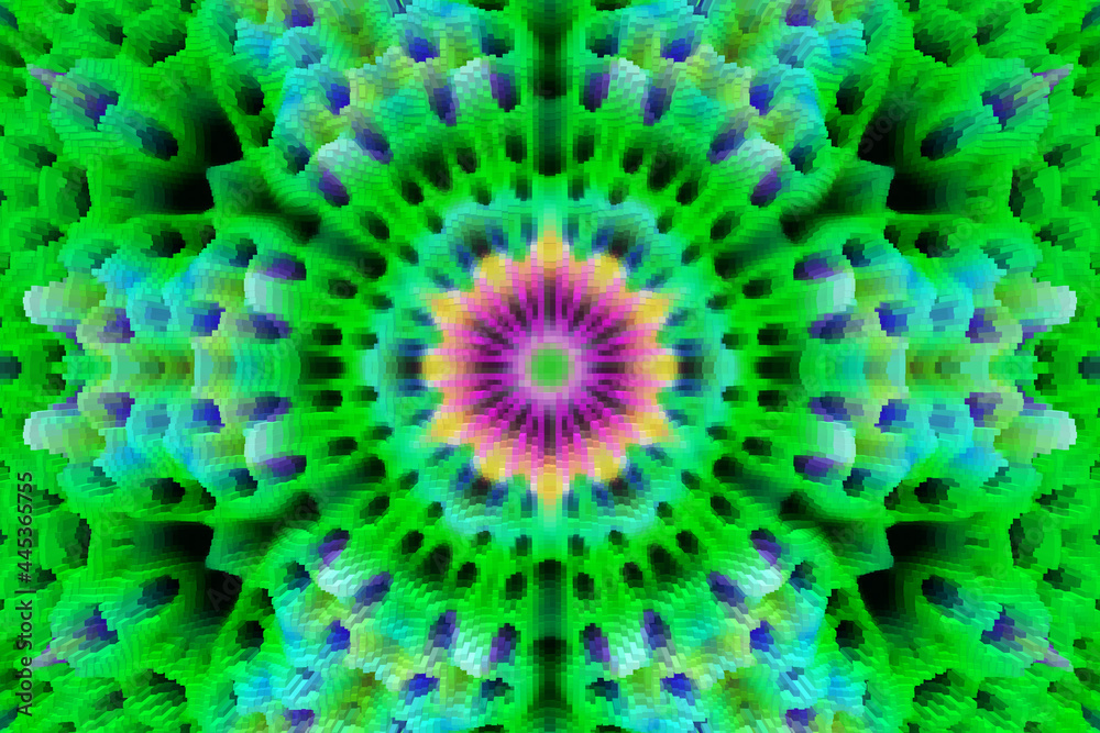 Abstract neon fractal futuristic background . Abstract neon fractal futuristic background .
