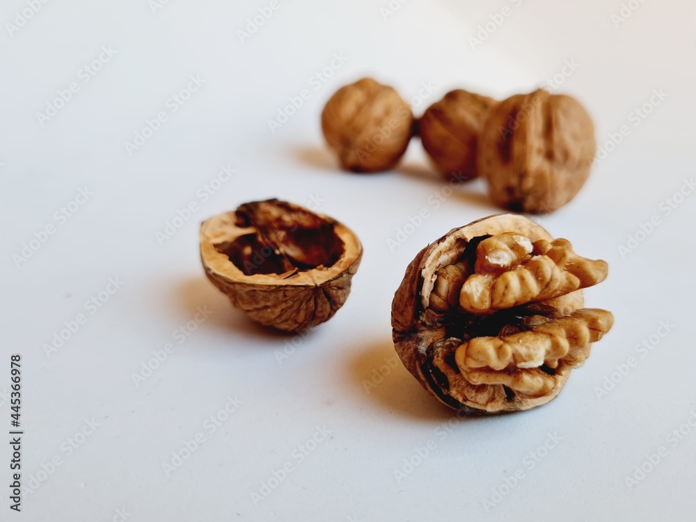 open walnut close-up open walnut close-up