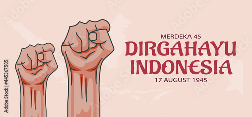 Indonesia independence day banner style