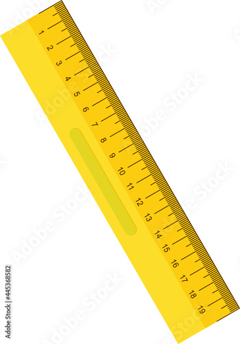 School supplies. Ruler. Flat design.