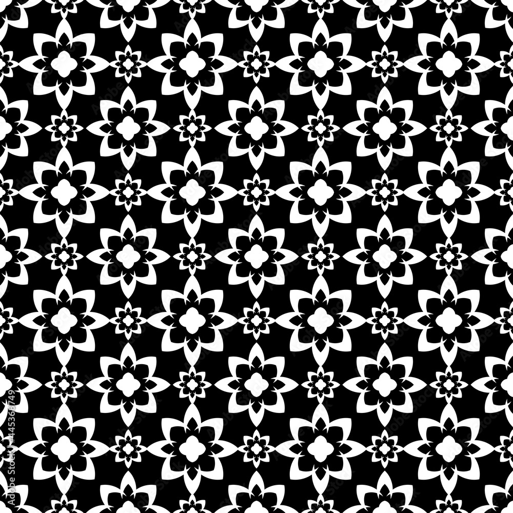 Monochrome pattern. Seamless texture. Modern geometric background with regular shapes... Monochrome pattern. Seamless texture. Modern geometric background with regular shapes...