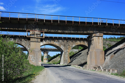 Old railway bridge over the road