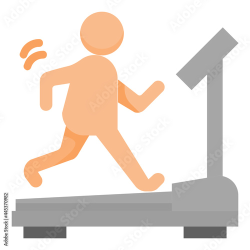 aerobic exercise flat icon