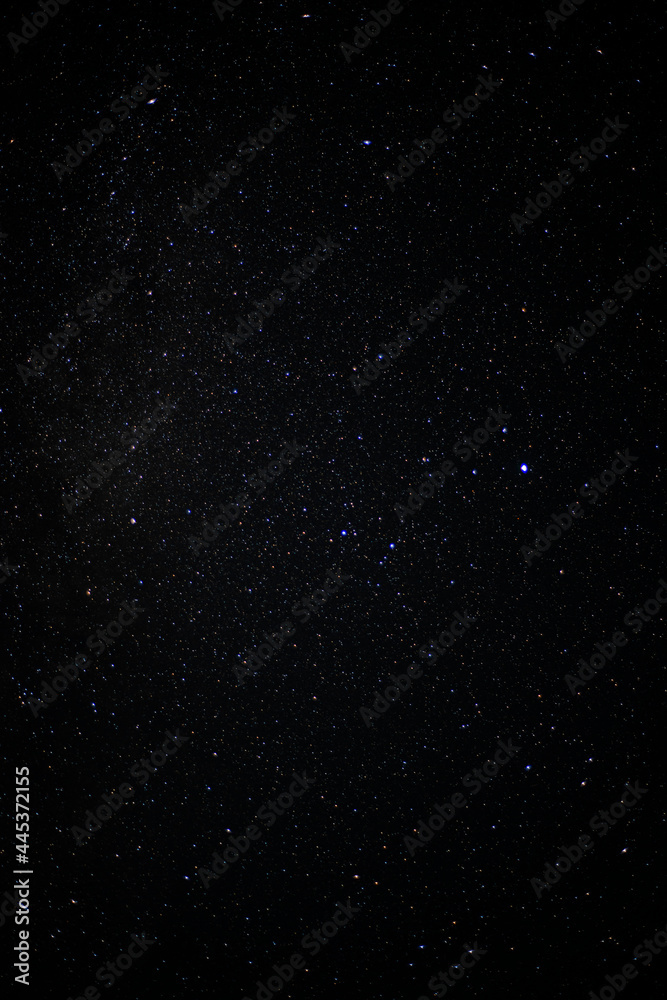 starry sky in the northern hemisphere, stars in the sky in summer July 2021. astrophotography in real time