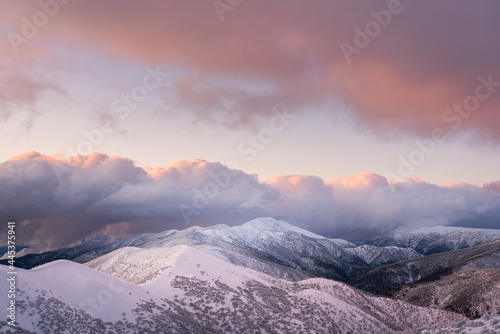 Beautiful Mount Feathertop from Mount Hotham, Victoria, Australia photo