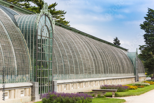 Historic greenhouse in the garden of Lednice, Czech Republic