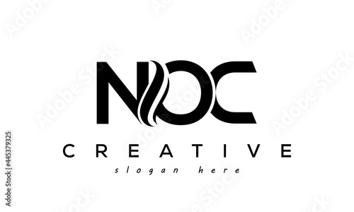 Letter NOC creative logo design vector	