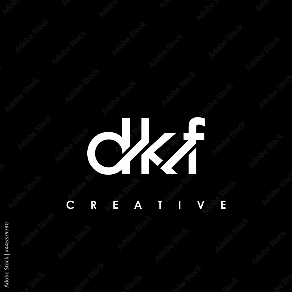 DKF Letter Initial Logo Design Template Vector Illustration
