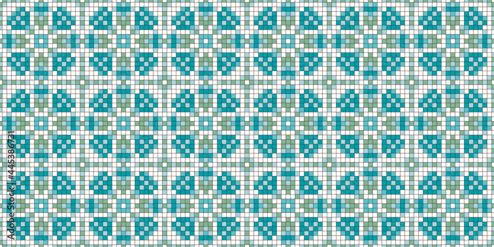 Pixel art. Organic motif, botanical motif background. Seamless pattern.Vector.ピクセルアートのスタイリッシュな有機的パターン Pixel art. Organic motif, botanical motif background. Seamless pattern.Vector.ピクセルアートのスタイリッシュな有機的パターン