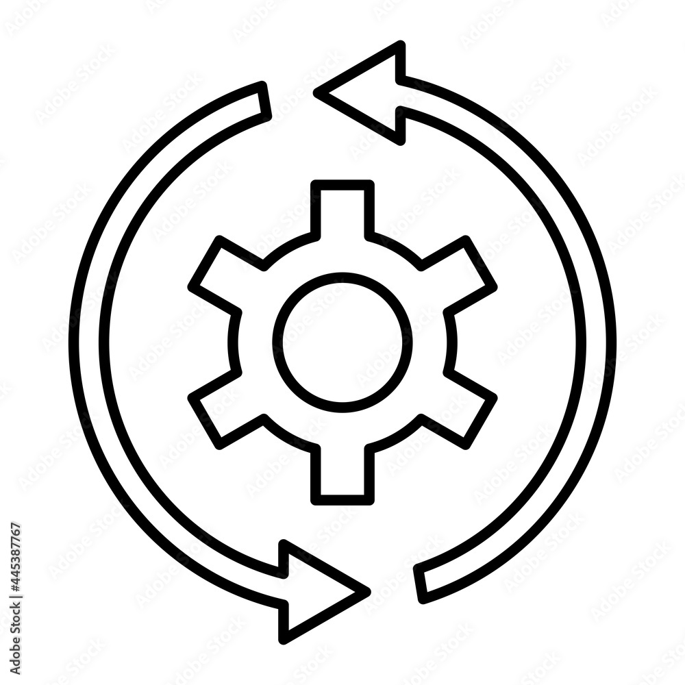 Vector System Update Outline Icon Design Vector System Update Outline Icon Design