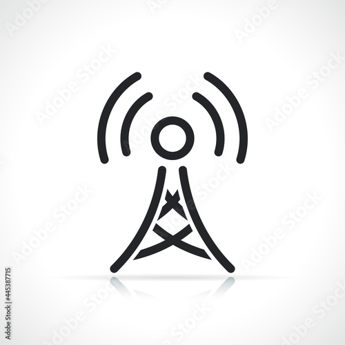 antenna tower thin line icon