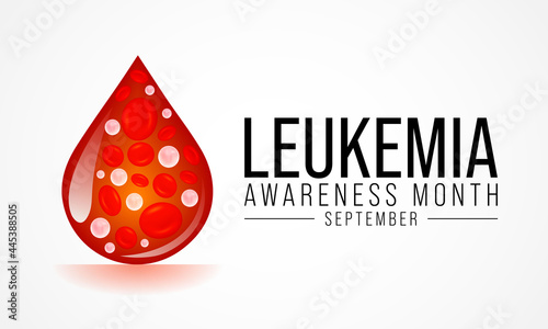 Leukemia awareness month is observed every year in September, it is cancer of the body's blood-forming tissues, including the bone marrow and the lymphatic system. Vector illustration