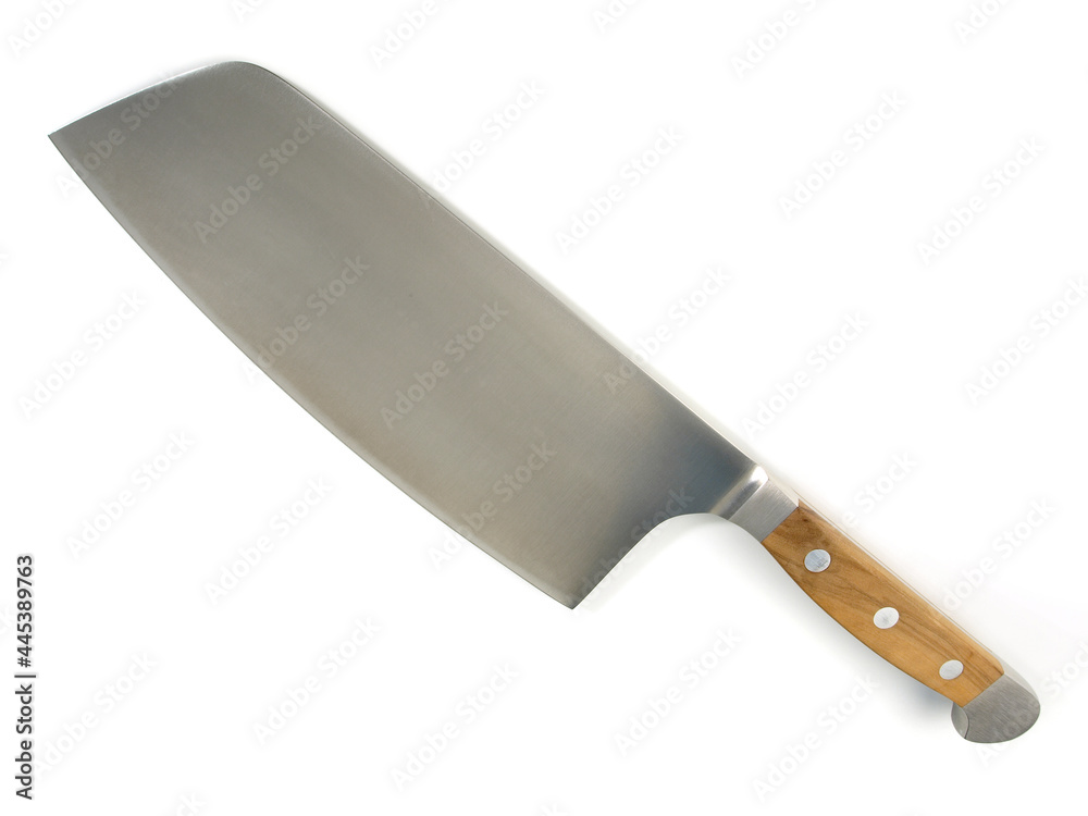 Asian kitchen knife, isolated on white background. Chinese cleaver for professional chefs. Asian kitchen knife, isolated on white background. Chinese cleaver for professional chefs.