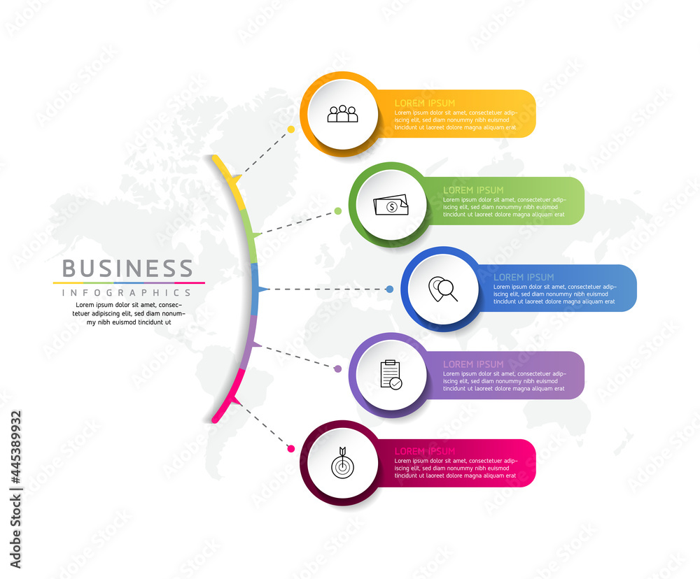 Vector illustration infographics design template, business information, presentation chart, with 5 options or steps. Vector illustration infographics design template, business information, presentation chart, with 5 options or steps.