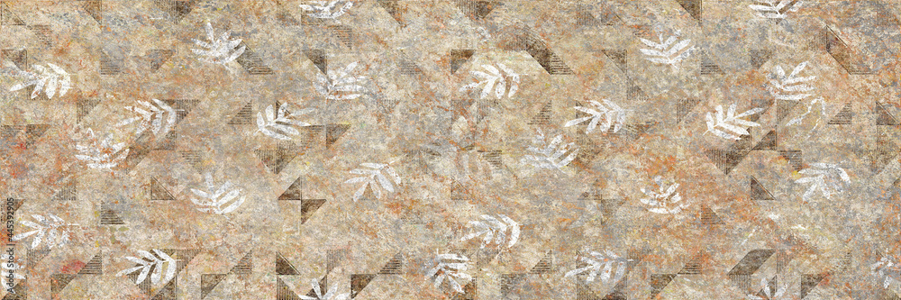 Fototapeta premium Wall Decor for interior home decoration, Ceramic Tile Design. it can be used for ceramic tile, wallpaper, linoleum, backdrop, coverpage, poster, textile, web page background - Illustration
