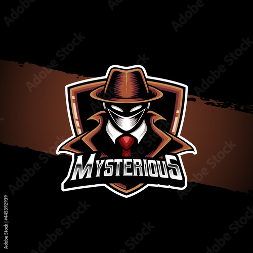 esport logo mysterious mafia, and tshirt design