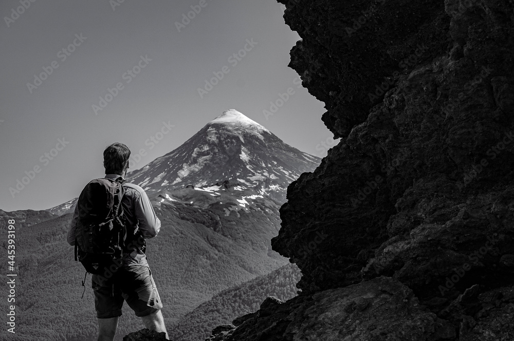 person on top of the mountain