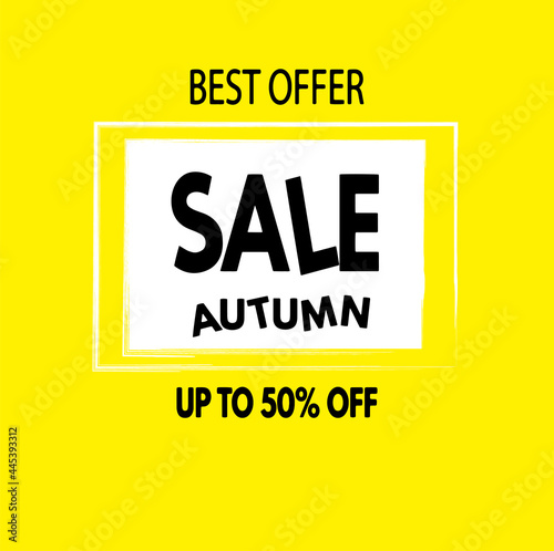 Banner autumn, sale autumn, sale, sale 50% 