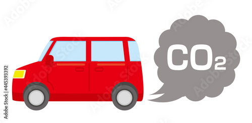 排気ガスを出す車