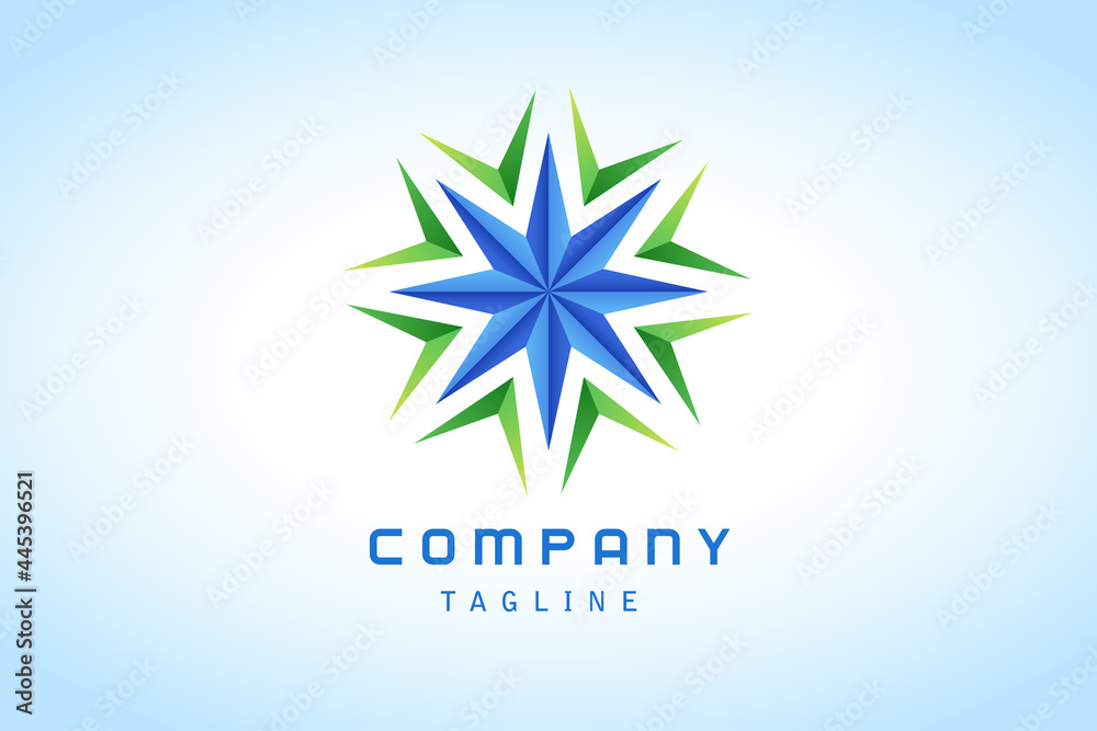 blue green arrow abstract gradient logo company