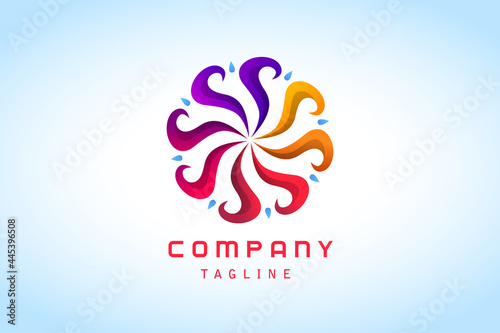 colorful abstract gradient logo company