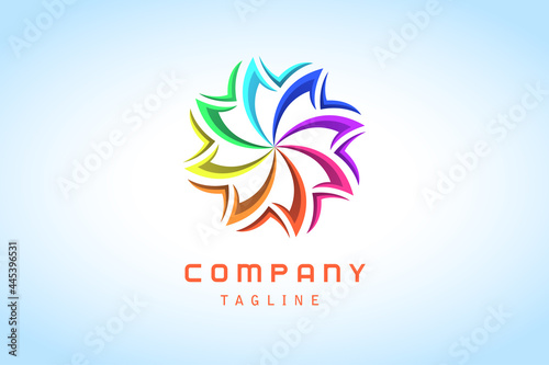colorful abstract gradient logo for company