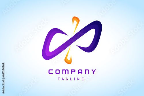 purple orange infinity abstract gradient logo corporate