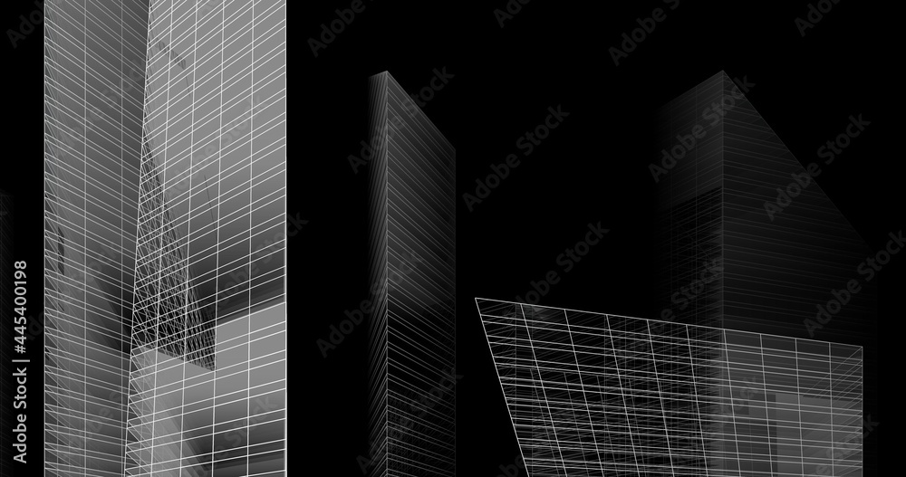 modern architecture concept design 3d background